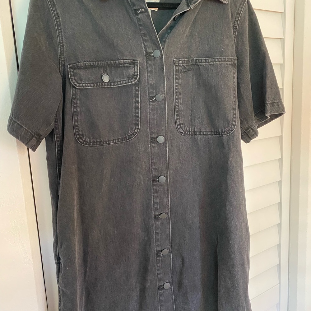Universal Thread Charcoal Denim Shirt Dress